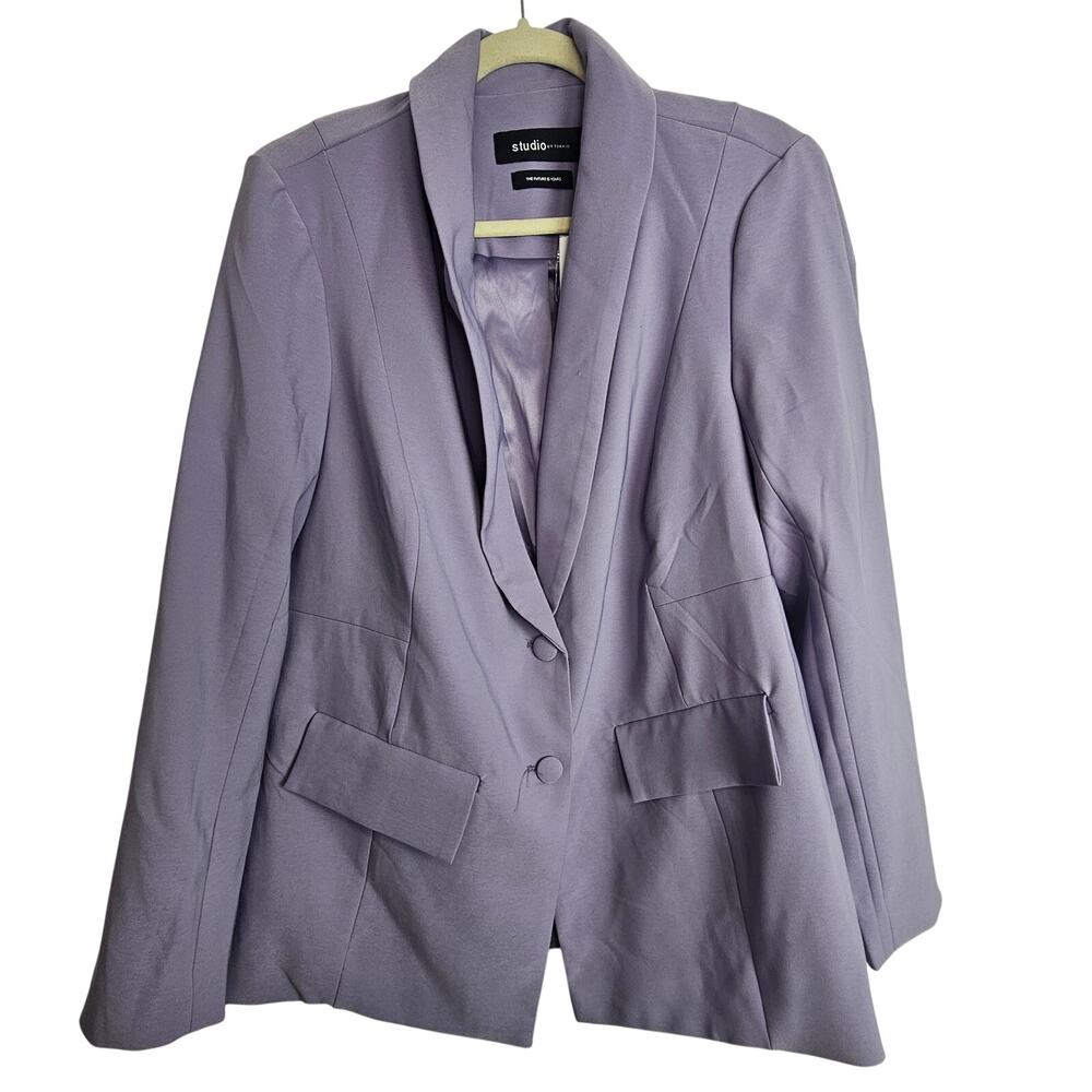 Torrid Studio Refined Crepe Classic Long Line Blazer Plus Size 0X Stretch Career